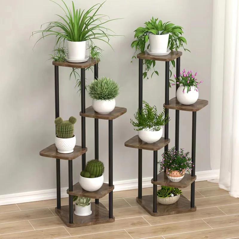 Support de plante pour fleurs, étagère de rangement en bois, étagère à fleurs à 4/5/6 niveaux, jardi