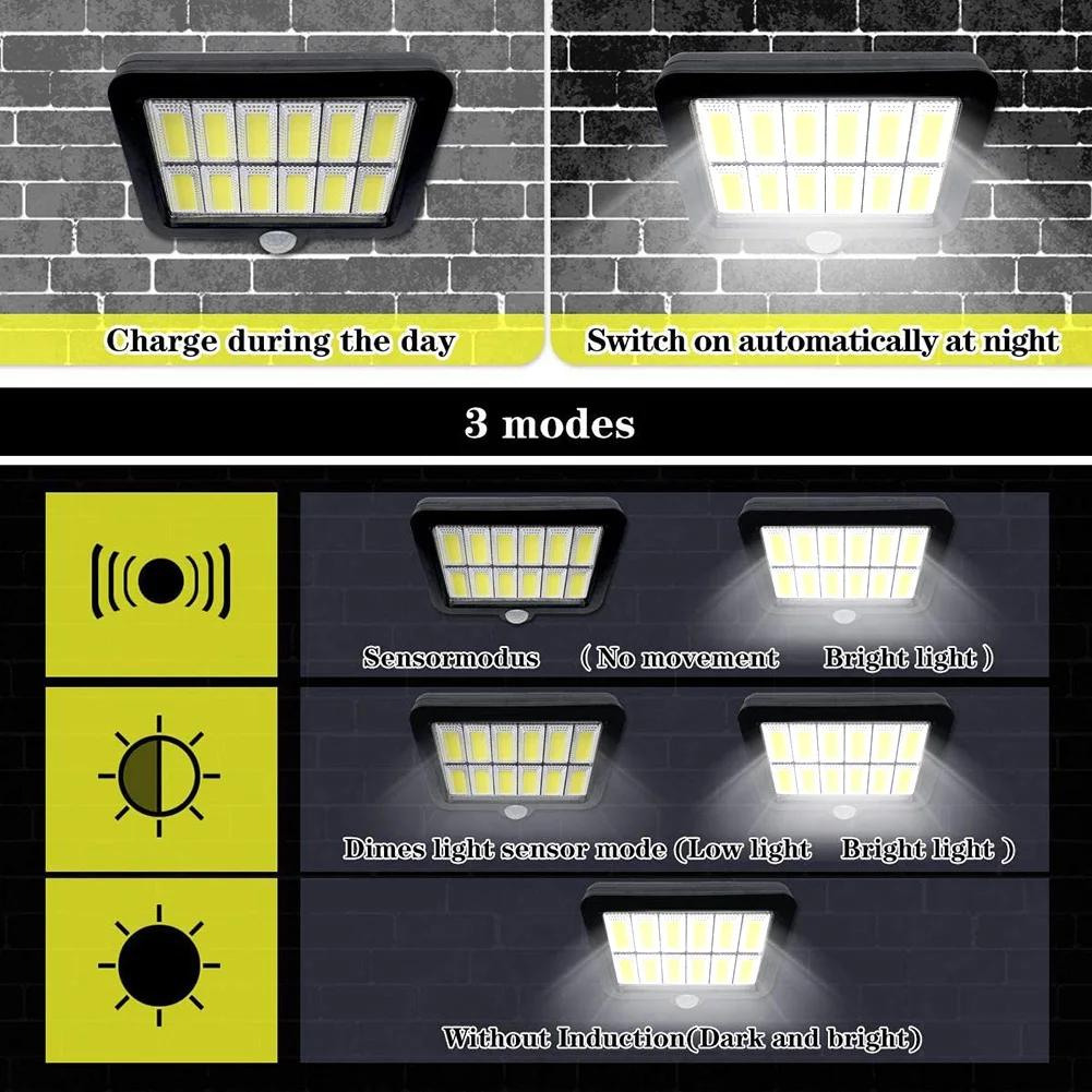 160LED lumière solaire fendue applique étanche extérieure capteur de mouvement solaire appliques mur