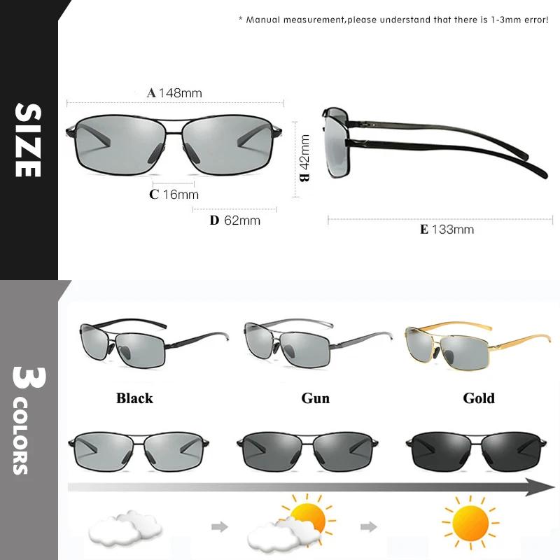 LIOUMO – lunettes de soleil polarisées pour hommes et femmes, photochromiques, de conduite, de quali