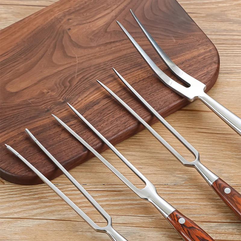 Fourchette de Barbecue outils de gril de boeuf accessoires de Barbecue en acier inoxydable Portable 