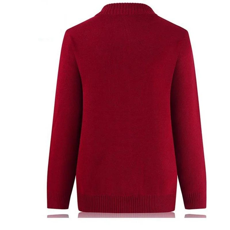 Pull en tricot à manches longues en titane pour femmes d'âge moyen, cardigan de grand-mère, manteau 