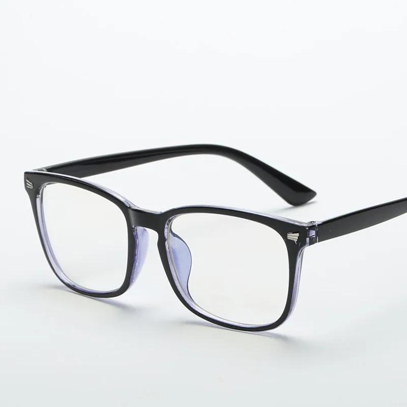 Lunettes carrées unisexes à la mode, lunettes simples à monture complète pour hommes et femmes, prot