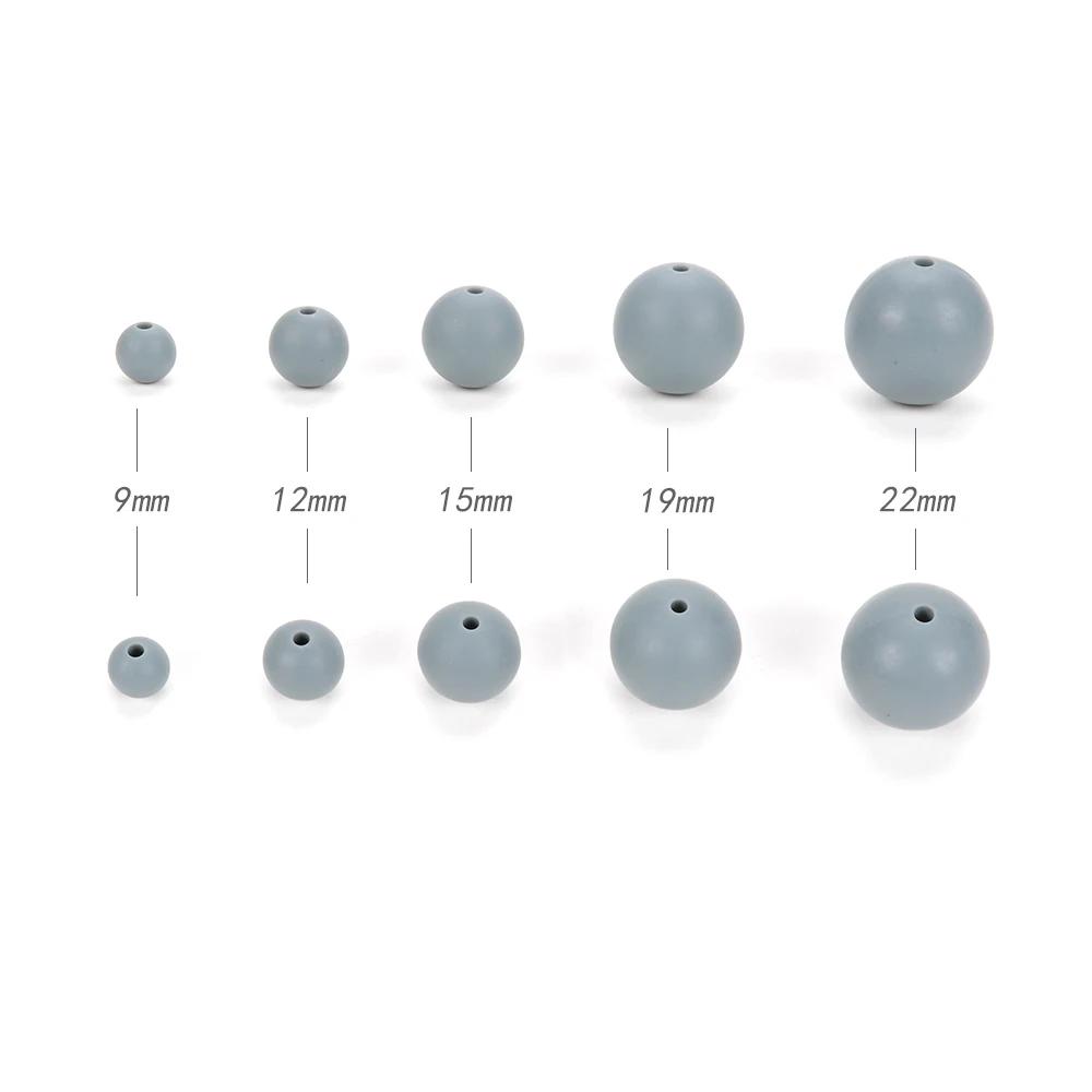 LOFCA 9mm 100 pièces perles de dentition en Silicone anneau de dentition bébé collier d'allaitement 