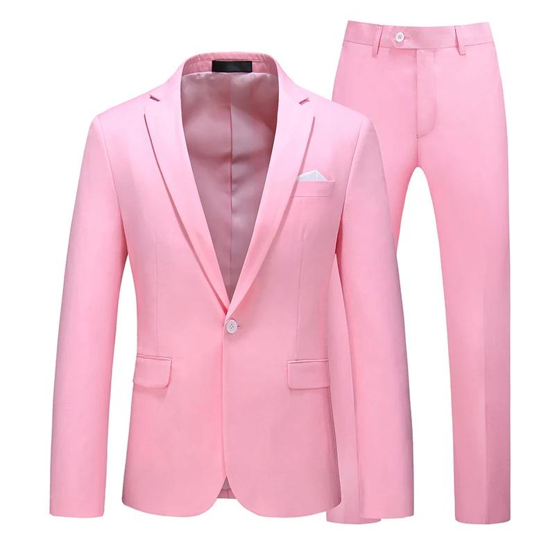 Costume Homme 2 Pièces Rouge 2026, Ensemble de Mariage et de Soirée (Veste et Pantalon), Taille Asia