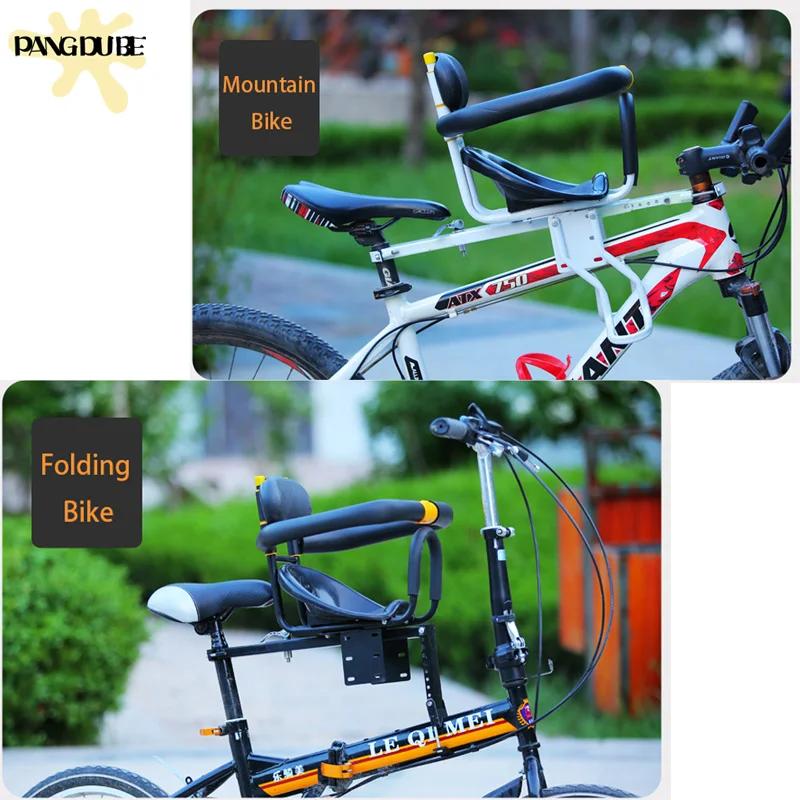 PANGDUBE siège avant universel pour vélo enfant porte-vélo réglable pour bébé avec ceinture de sécur