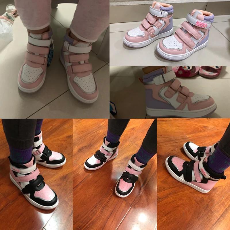 Ortoluckland enfants chaussures décontractées enfants orthopédiques en cuir Sneaker garçons filles s