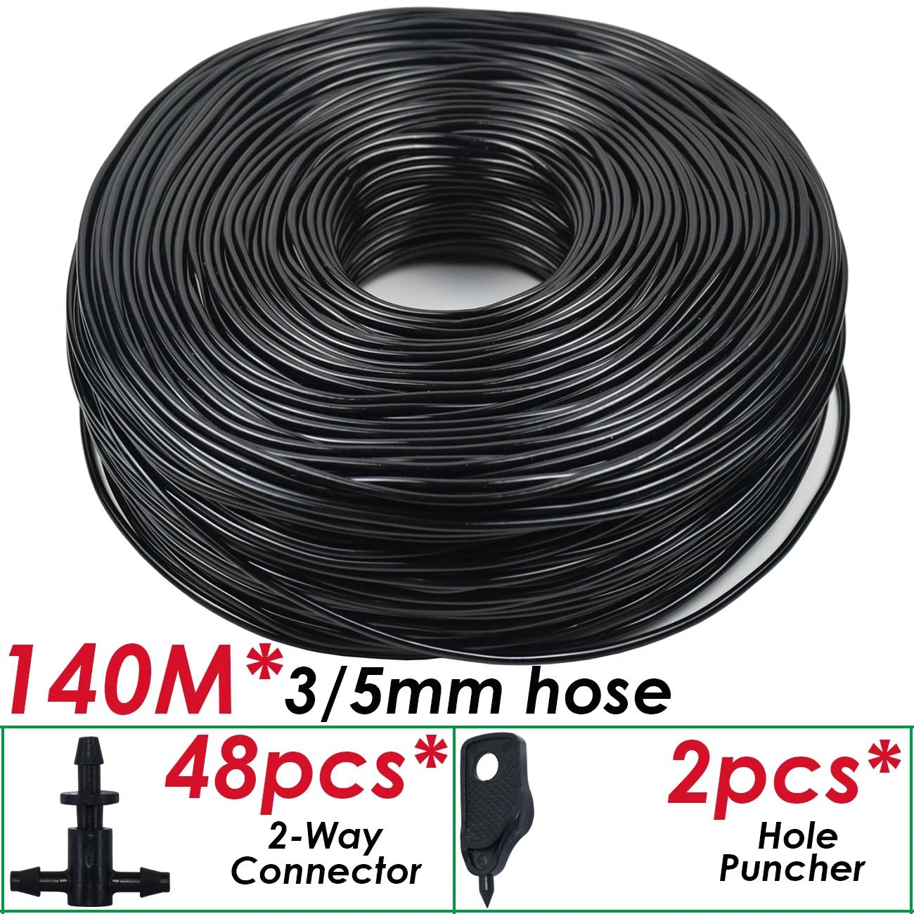 SPRYCLE-Micro système d'irrigation goutte-à-goutte avec connecteur 2 voies, tuyau en PVC, tube 140 e