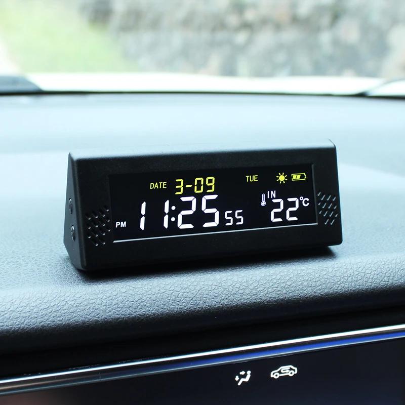 Pare-brise solaire, horloge numérique de voiture, rappel de temps de conduite, interrupteur intellig