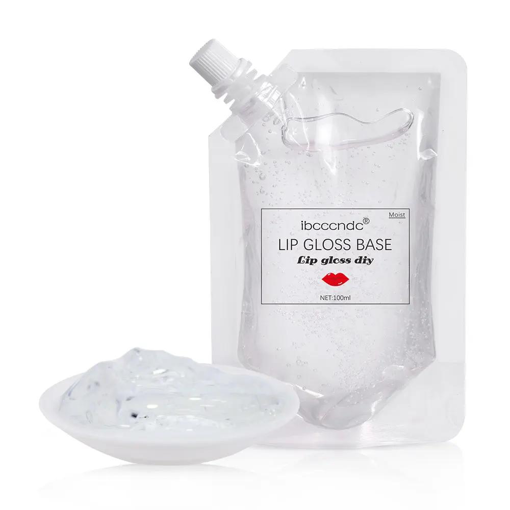 Kit de brillant à lèvres transparent, Gel de Base hydratant, 100ml, avec Tubes de brillant à lèvres,