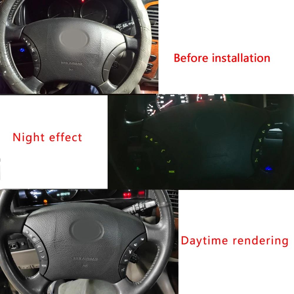 Lèvent de commande au volant de voiture multifonctions, boutons de style pour Toyota Land Cruiser, P