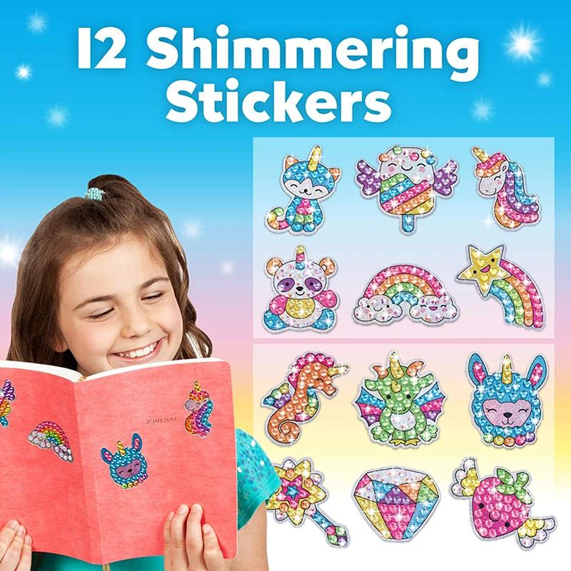 12 créer une grande gemme diamant peinture autocollant Kit Art artisanat filles garçons licorne Anim