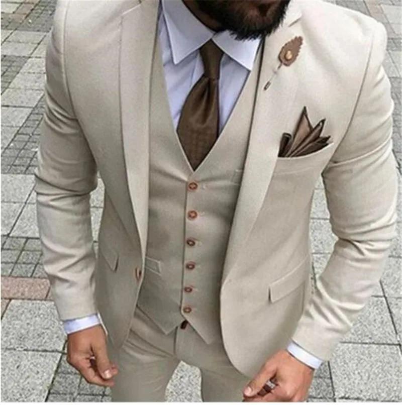 Costumes pour hommes, smoking de bal, coupe cintrée, 3 pièces, costumes de mariage pour marié, Blaze