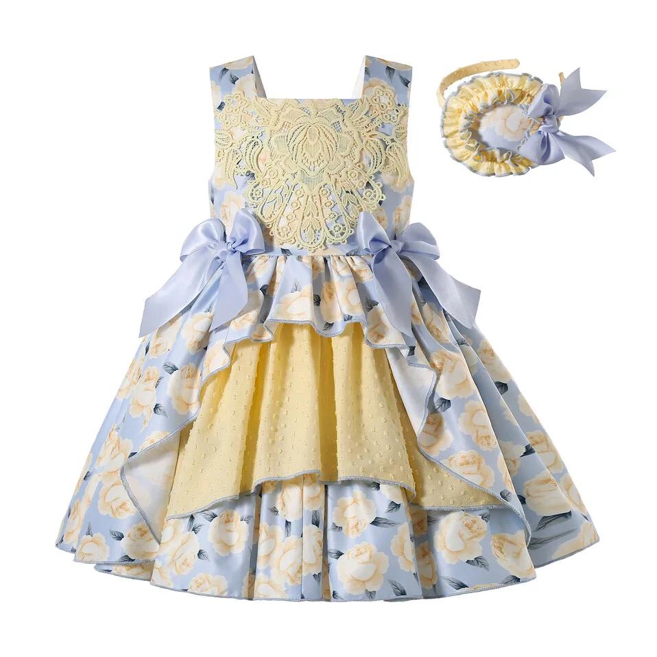Pettigirl-robes de demoiselle d'honneur pour enfants, vêtements de mariage pour fête de princesse, é