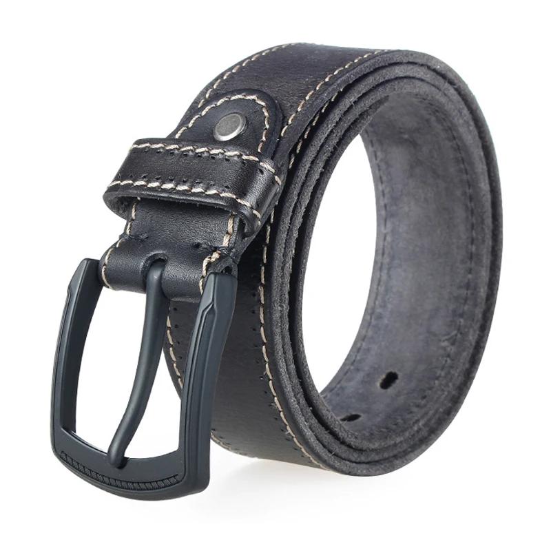 MEDYLA cuir véritable hommes ceinture de haute qualité bracelet de luxe classique Vintage boucle ard
