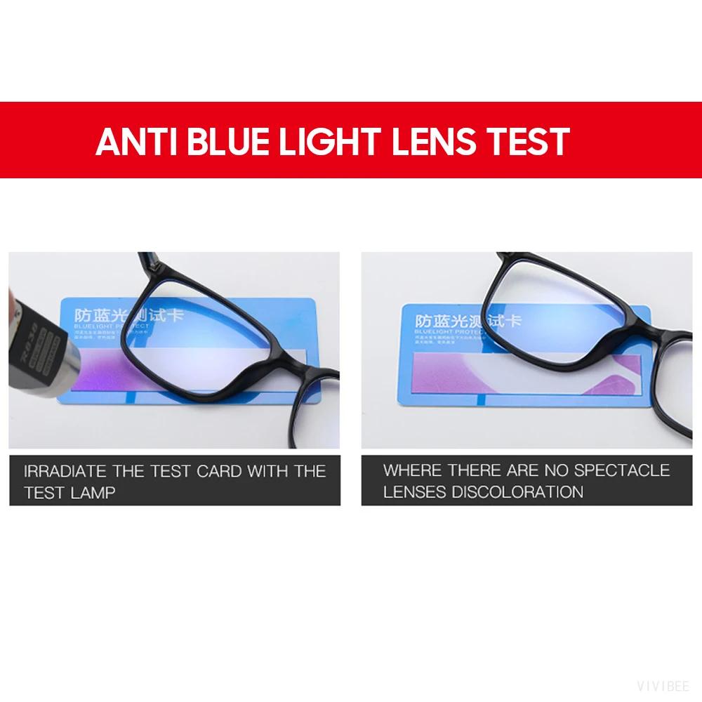 VIVIBEE – lunettes carrées classiques pour hommes, bloquant la lumière bleue, pour jeux sur écran, T
