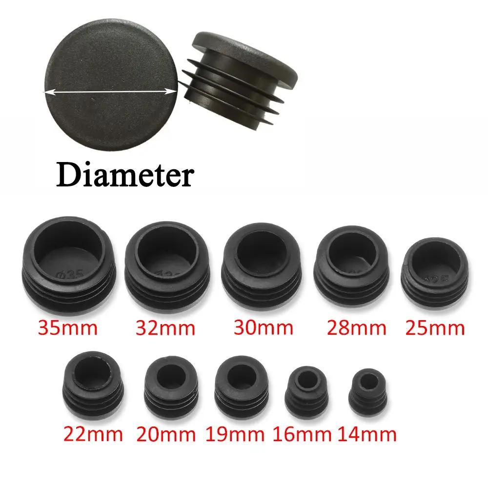 Embouts de pieds de chaise ronds en plastique noir, coussretours anti-aldes, couvre-pieds de meubles