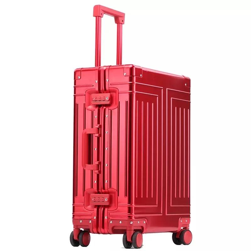 Bagage de voyage en aluminium valise rigide nouvelle valise en aluminium 20 "24" 26 "29" pouces sac 