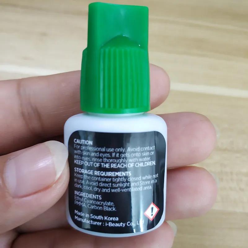 Colle Ultra Super IB 5/10ml à séchage rapide pour extensions de cils, bouchon vert, colle forte, adh