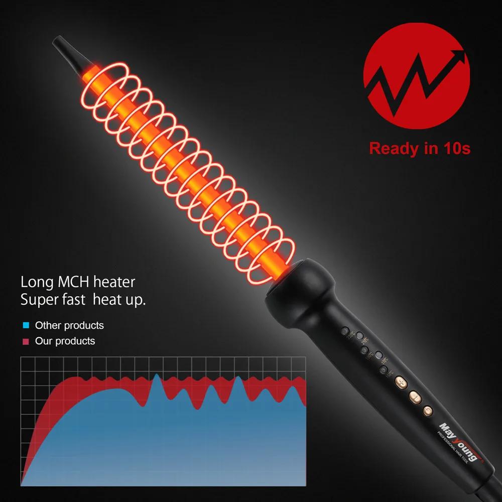 9mm Super mince MCH boucles serrées baguettes baguette Ringlet Afro bigoudi fer à friser