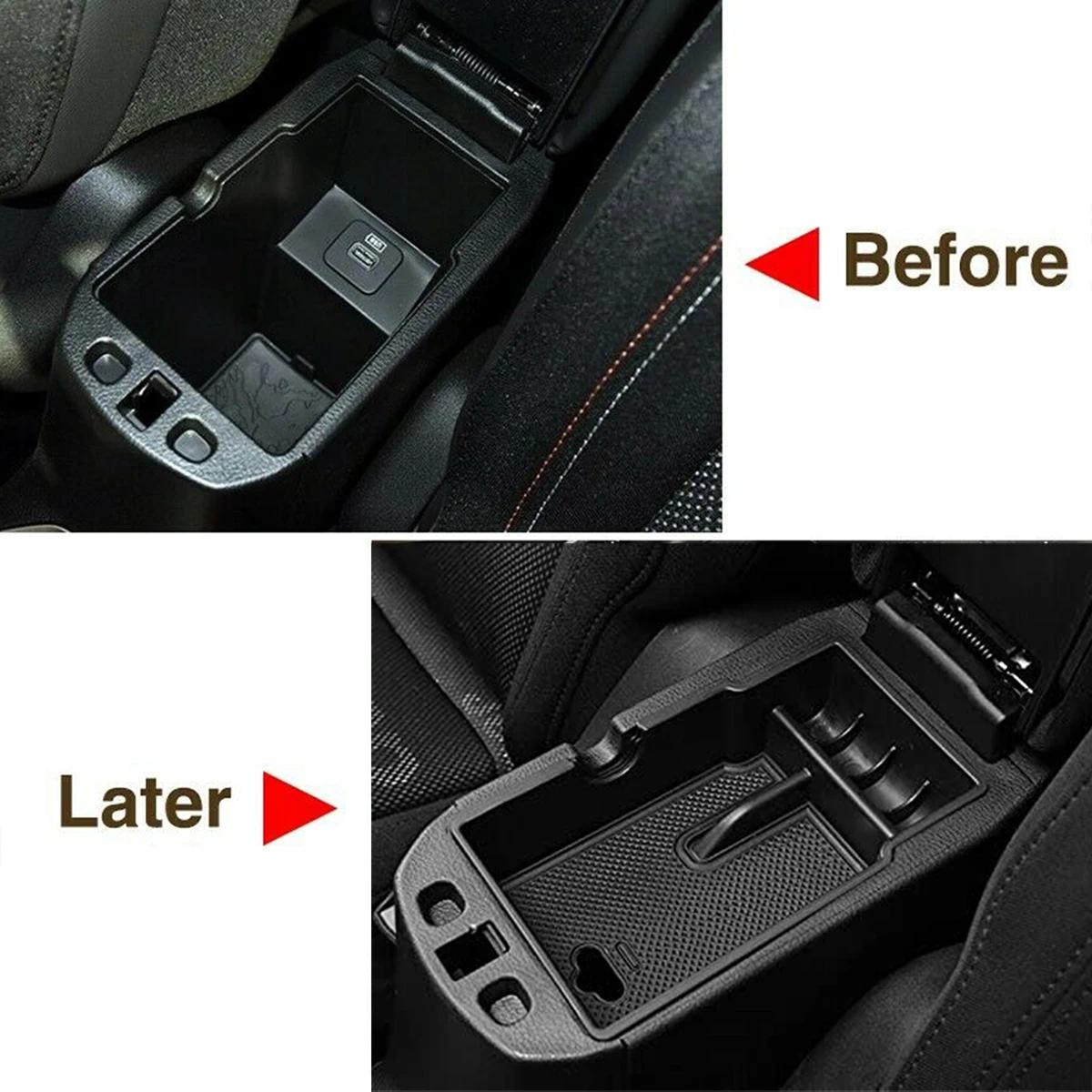 Pour Fiat 500X accoudoir boîte de rangement Console centrale organisateur conteneur plateau gant cas