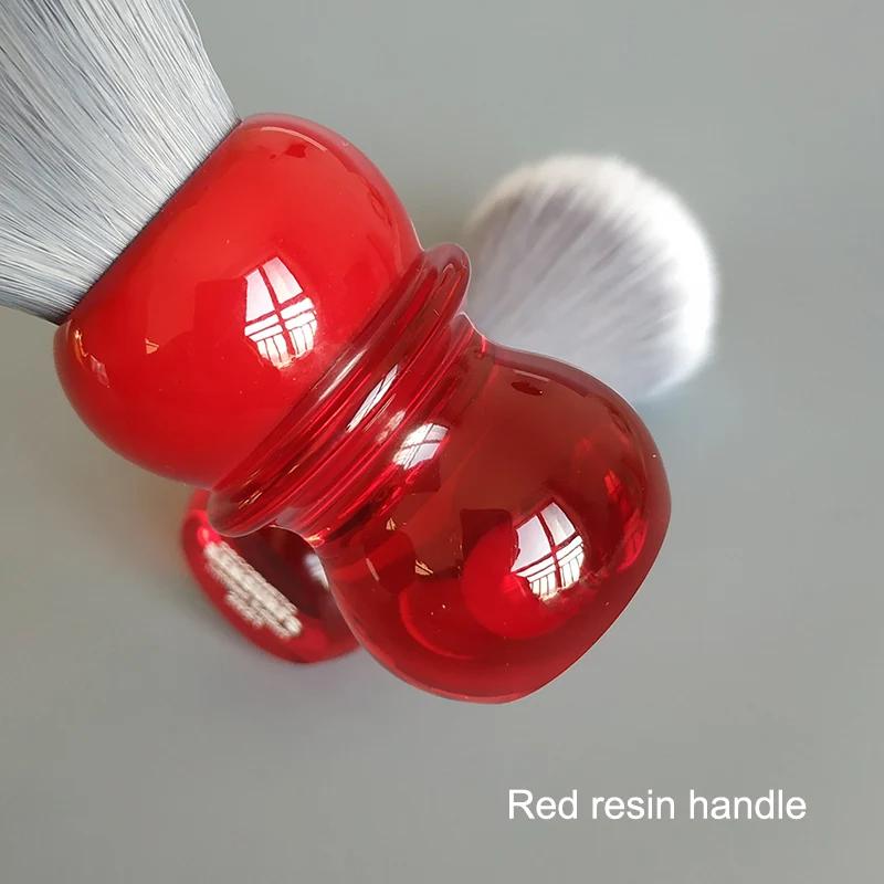 Dscosmetic Kensurfs brosse à raser cheveux doux avec manche en résine rouge et cheveux synthétiques 