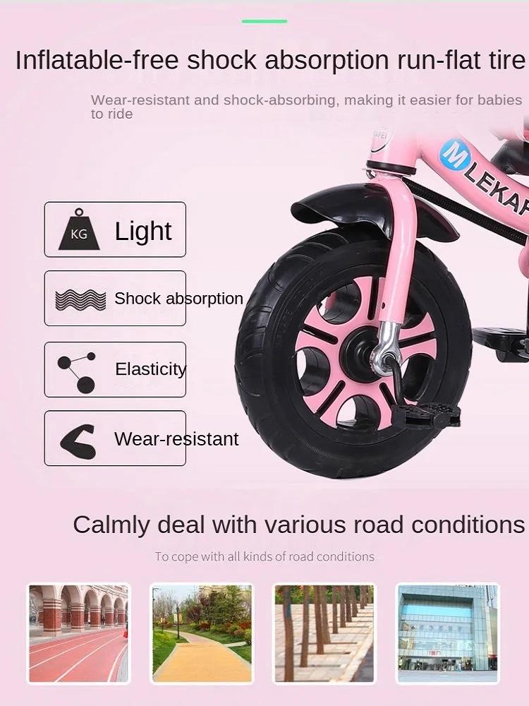Tricycle enfant LazyChild avec siège rotatif, cadre métallique, pour 1-5 ans, vélo bébé, poussette a