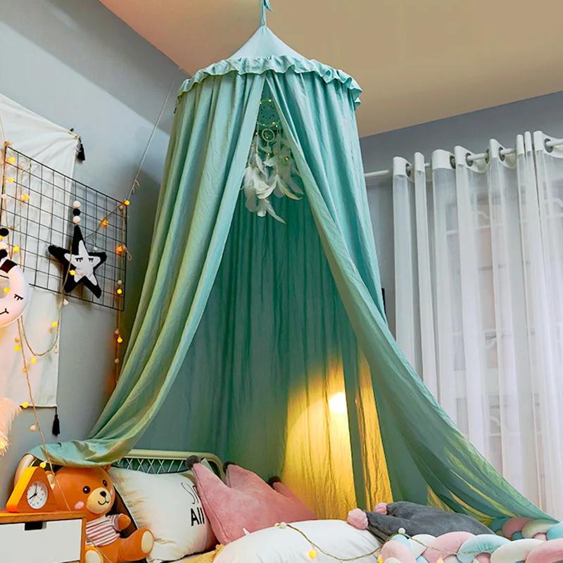 Moustiquaire à dôme suspendu pour bébé et enfant, tente de lit de berceau, literie pour filles, déco