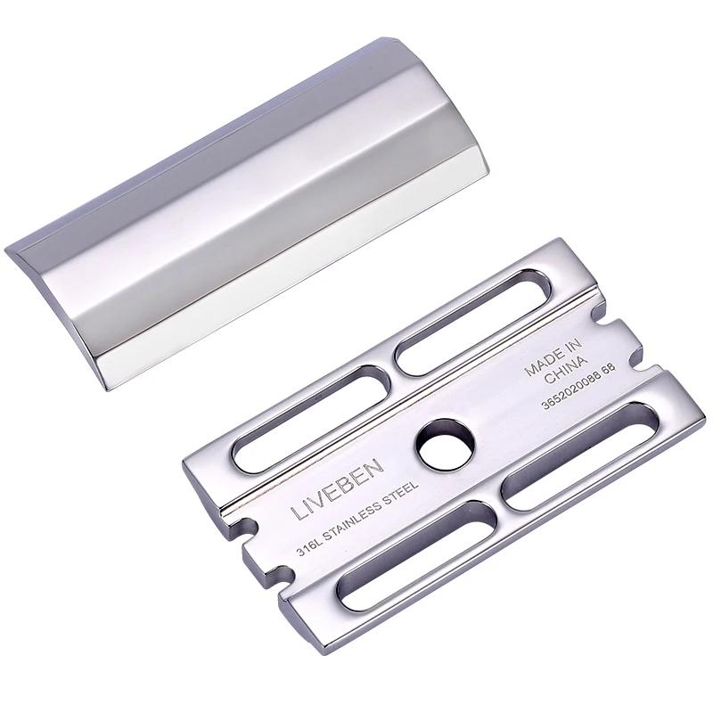 Tête de rasoir de sécurité à Double tranchant en acier inoxydable CNC 316L, accessoires de rasoir ma