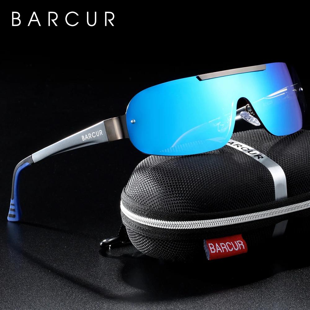 BARCUR – lunettes de soleil polarisées en aluminium et magnésium pour homme, protection UV400