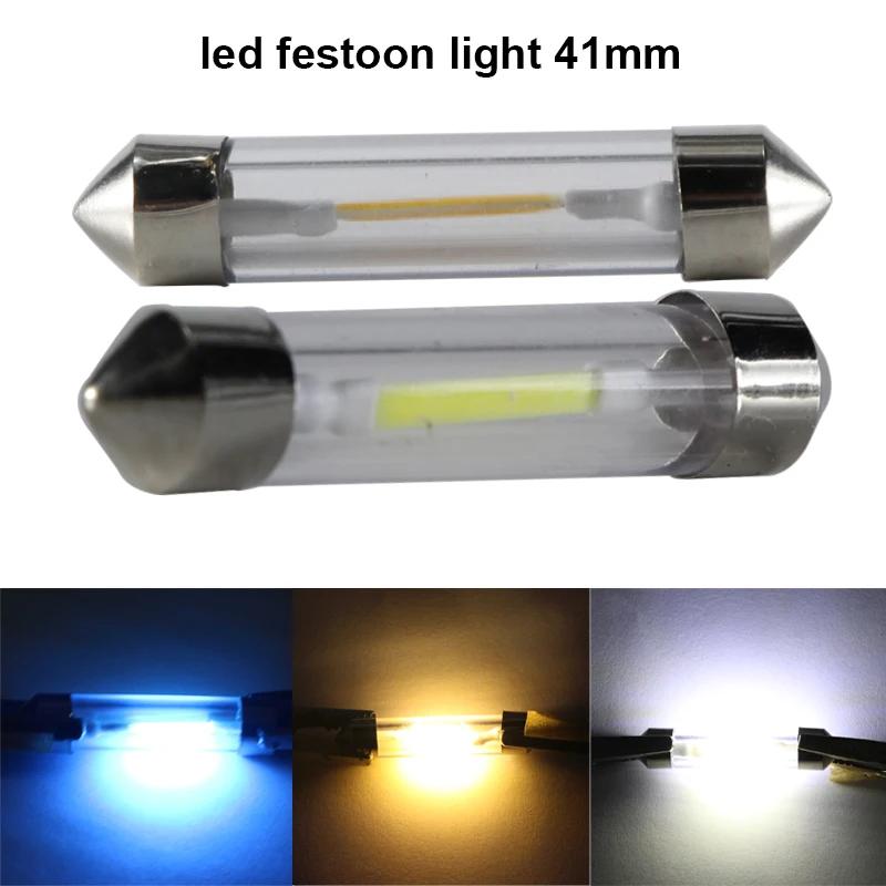 Guirxiété lumineuse LED COB Canbus, lampe de planning, ampoule de plaque intérieure, 31mm, 36mm, 39m