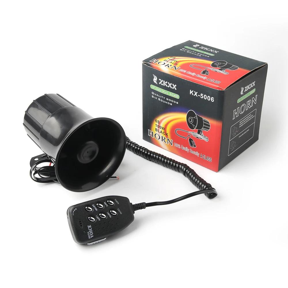 Sirène haut-parleur klaxon d'air 125DB fort 6 sons alarme Claxon 12V pour Auto voiture moto bateau m