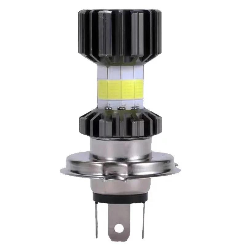 Ampoules de phares de Moto H4 LED H6 BA20D 69000LMLED, 8 côtés COB blanc 6000K, lampe Hi Lo, accesso