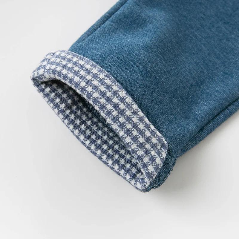 Ensemble de vêtements DB13360 pour bébés garçons, costume à carreaux, pantalon à manches longues, be