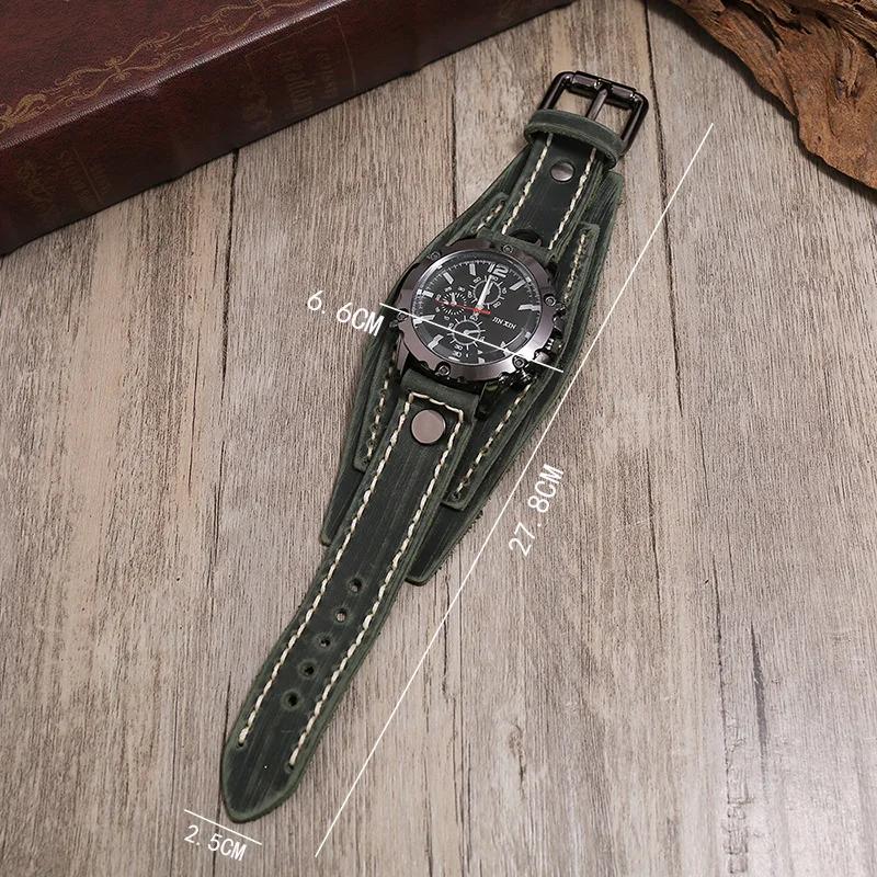 Montres à Quartz pour hommes montre-Bracelet de luxe 2024 bracelet en peau de vache montre de Style 