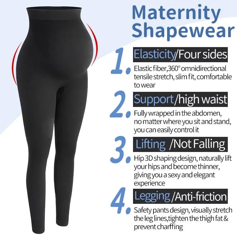 Leggings de maternité taille haute pour femmes enceintes, soutien du ventre, pantalon slim de grosse