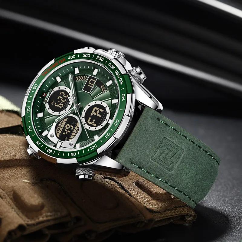 NAVIFORCE – montre-bracelet de Sport pour homme, en acier inoxydable doré, style militaire, à la mod