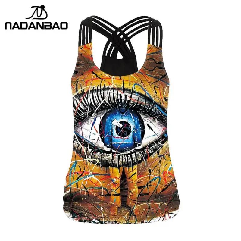 NADANBAO gothique psychique conseil imprimé débardeurs Halloween Sexy fronde chemise dos nu gilet fe