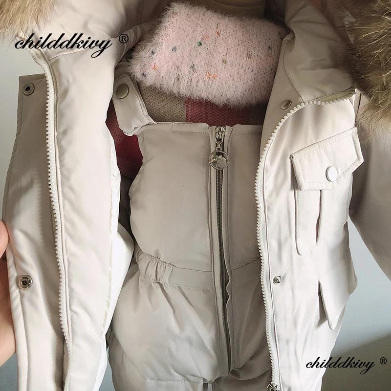 Doudoune et combinaison d'hiver pour enfants, veste épaisse pour bébé, manteau chaud pour filles, co