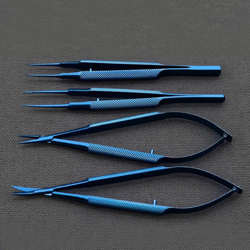 Kit d'instruments de microproporpour personnes âgées, ciseaux porte-aiguille, pinces, 14cm