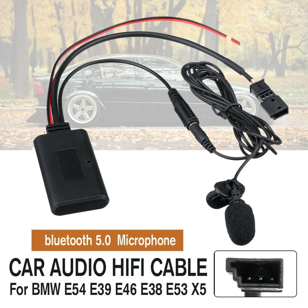 Microphone adaptateur de câble audio HIFI pour voiture, Bluetooth 5.0, 12V, BMW E54, E39, E46, E38, 