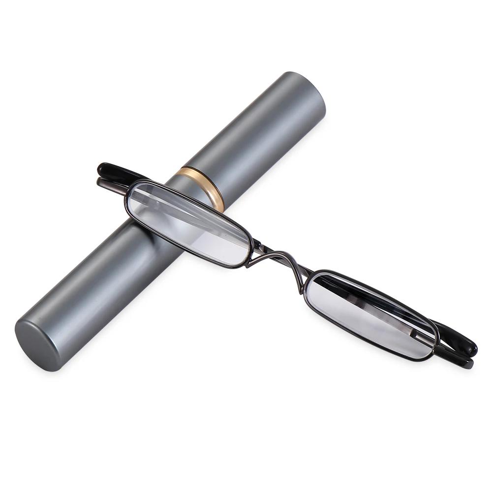 Lunettes de lecture ultrafines pour hommes et femmes, monture en métal, mini lunettes de lecture por
