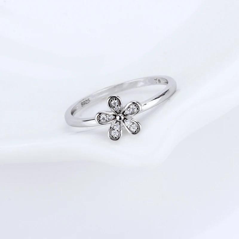 CLUCI – bague classique en argent Sterling 925 pour femmes, bijoux de fête, fleur, tendance, DR1011S