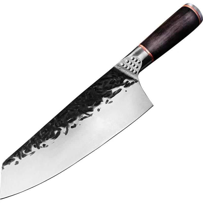 Couteau de Chef japonais forgé à la main, couteau de cuisine Kiritsuke, couteau en acier inoxydable 