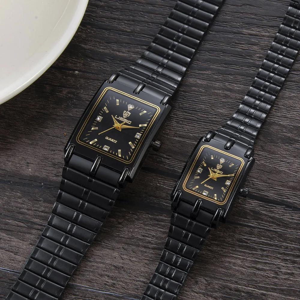 2022 luxe or Bracelet en acier montres femme mâle horloge montre à Quartz dorée pour hommes femmes m