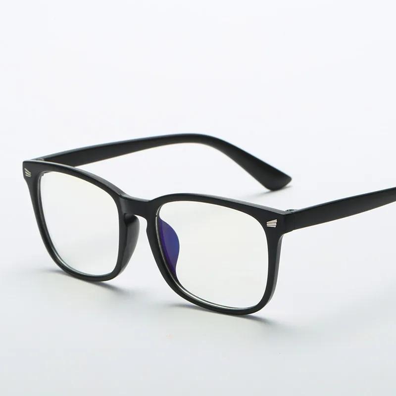 Lunettes carrées unisexes à la mode, lunettes simples à monture complète pour hommes et femmes, prot