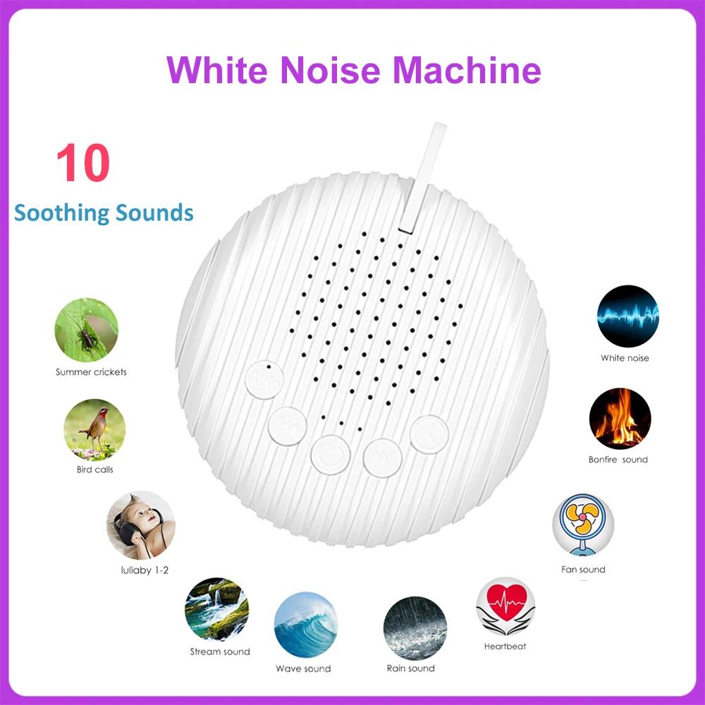 Machine à bruit blanc portable pour bébé - 10 sons apaisants avec batterie rechargeable USB intégrée