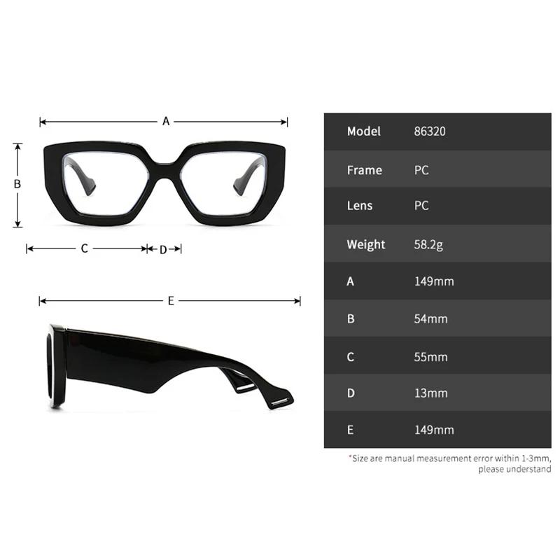 Marque Prescription lunettes de lecture cadre surdimensionné carré ordinateur Transparent femmes lun