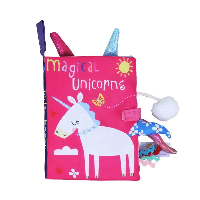 Jouet d'apprentissage précoce pour bébé de 0 à 36 mois, livre en tissu avec queue, son interactif Pa