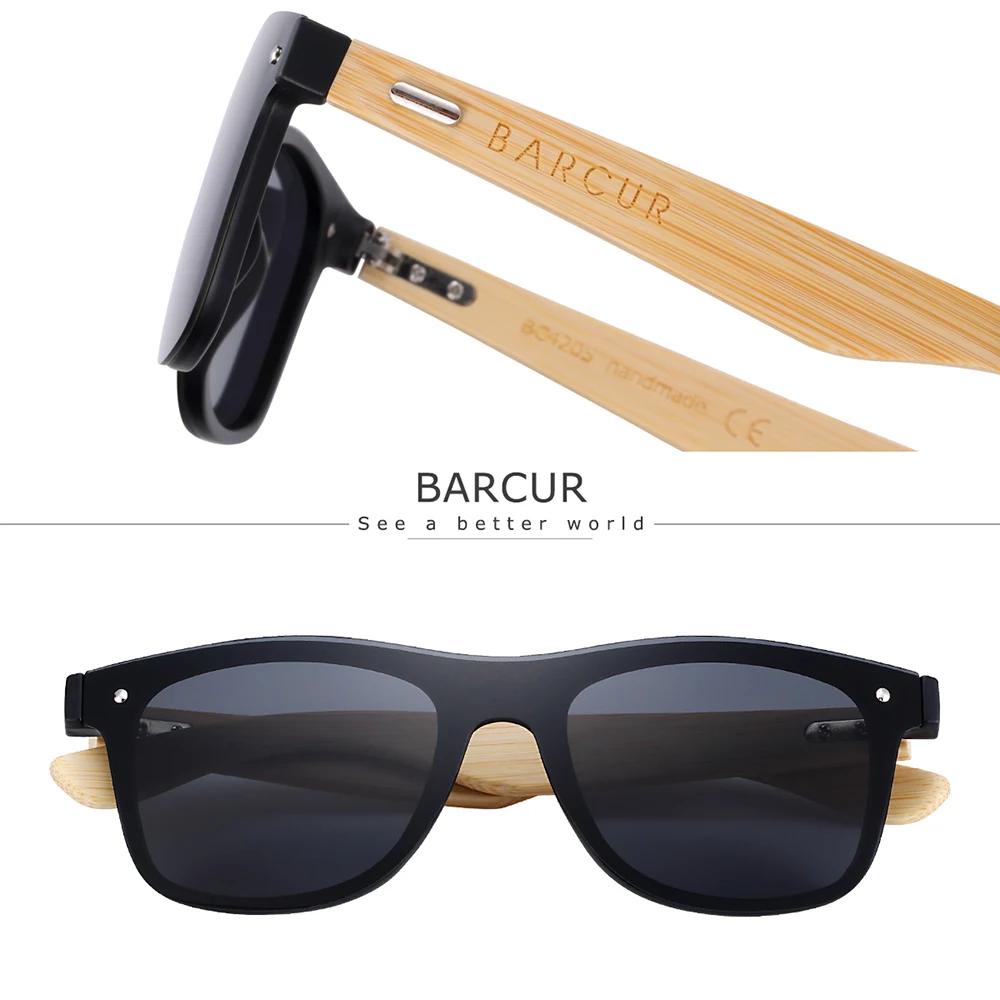 BARCUR lunettes en bois noir noyer lunettes de soleil accessoires lunettes femme/homme lunettes de s