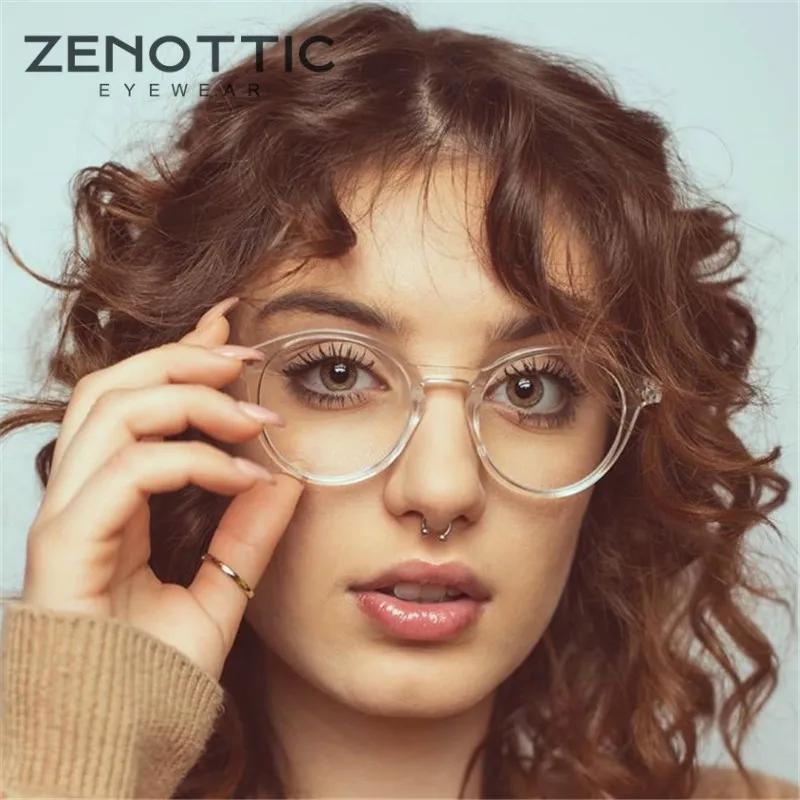 ZENOTTIC rétro Anti-lumière bleue lunettes lumière bleue bloquant les lunettes d'ordinateur rondes p